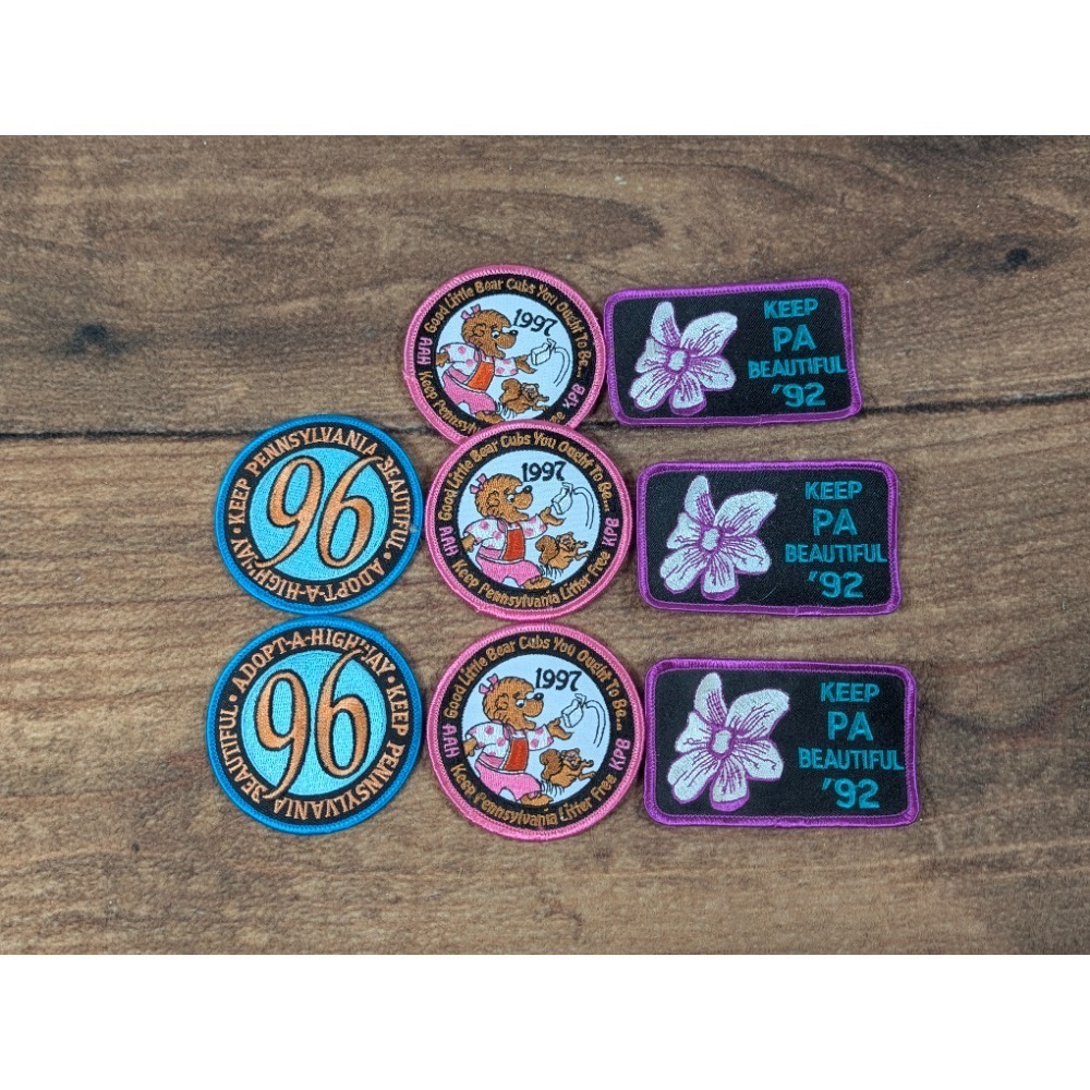 Vintage Patch Lot‎ Keep PA Beautiful Adopt-A-Highway Berenstain Bears 90s